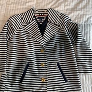 Tommy Hilfiger Women’s Blazer Navy Blue and White